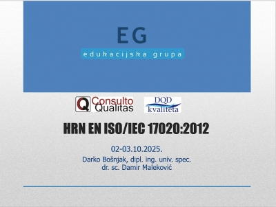 Održan on-line seminar Zahtjevi norme HRN EN ISO/IEC 17020:2012